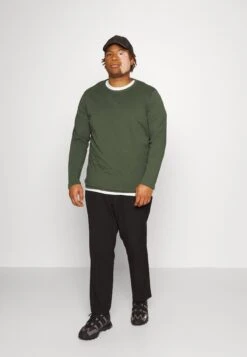 Pier One 2 PACK - Bluzka Z Długim Rękawem - Dark Green/dark Blue