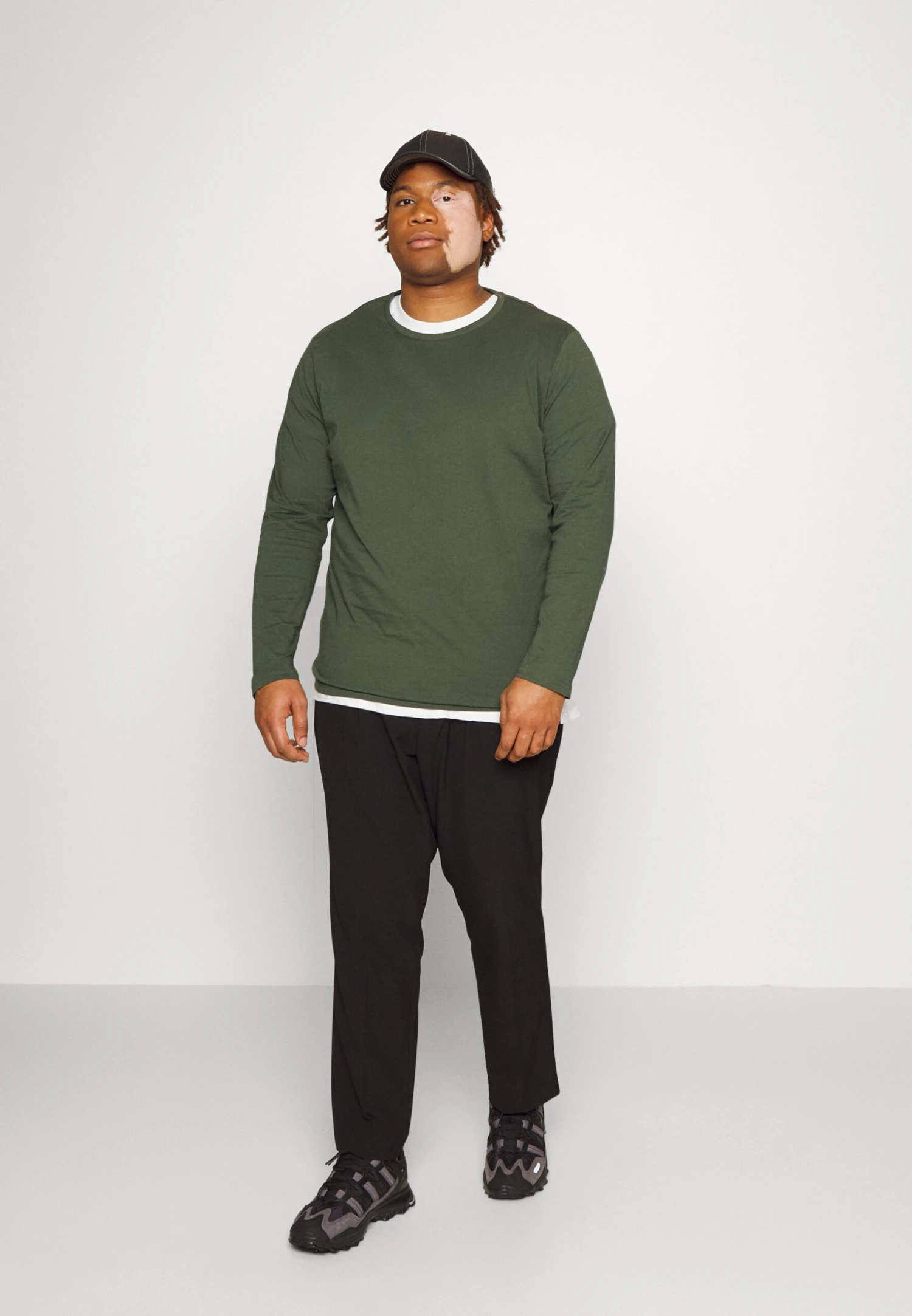 Pier One 2 PACK - Bluzka Z Długim Rękawem - Dark Green/dark Blue 3 Pier One 2 PACK - Bluzka Z Długim Rękawem - Dark Green/dark Blue