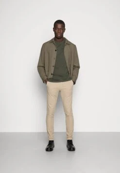 Pier One 5 PACK - T-shirt Basic - Dark Blue/grey/khaki