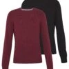 Pier One 2 PACK - Sweter - Black/bordeaux -Sklep Z Odzieżą Męską 0560ab89afbf4b329d7f552a3e377cae