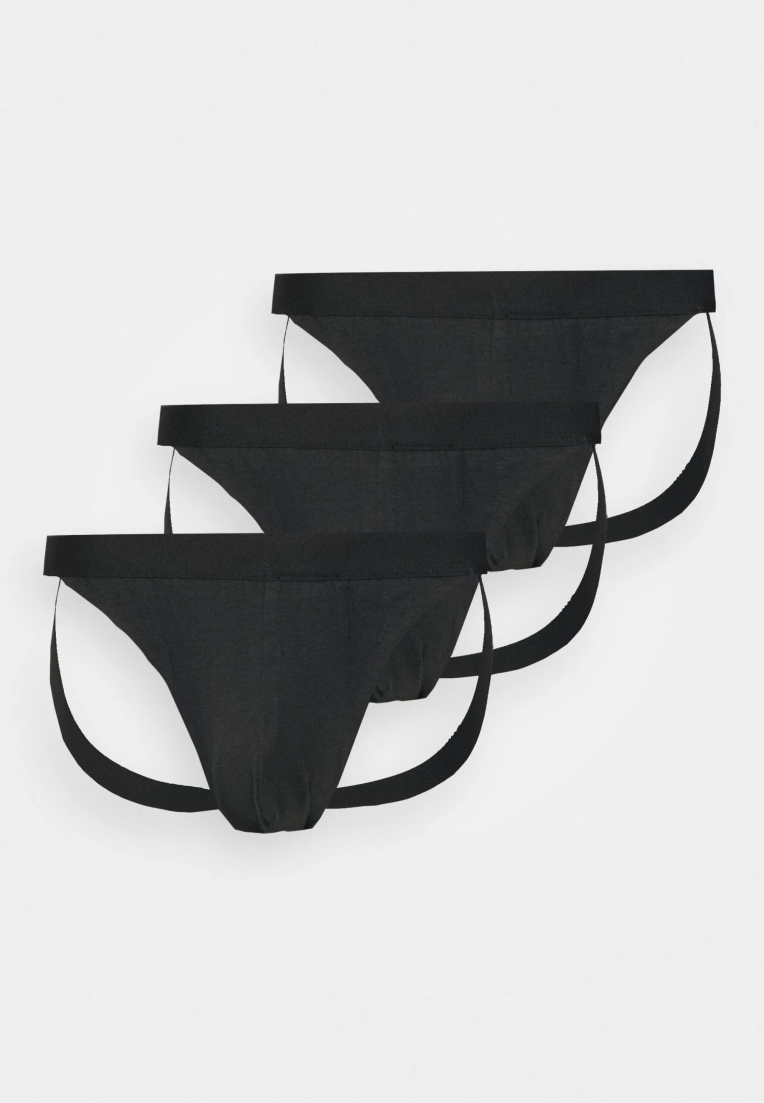 Pier One JOCK STRAP 3 PACK - Figi - Black 4 Pier One JOCK STRAP 3 PACK - Figi - Black - obrazek 2