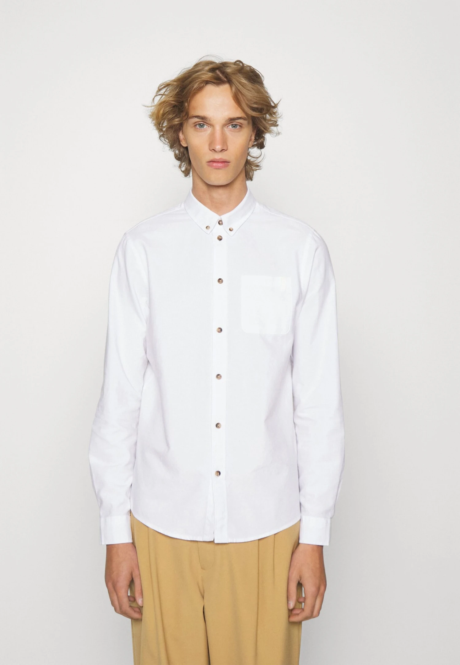 Pier One 2 PACK - Koszula - White/light Blue 6 Pier One 2 PACK - Koszula - White/light Blue - obrazek 4