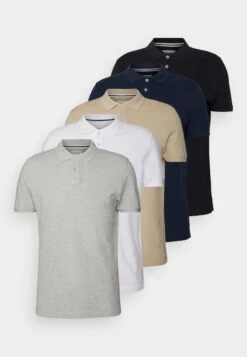 Pier One 5 PACK - Koszulka Polo - Black/blue/beige -Sklep Z Odzieżą Męską 1508a6a79962429e9c36e47aa305965a