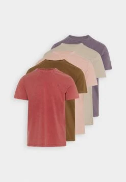 Pier One 5 PACK - T-shirt Basic - Off-white/lilac/light Red -Sklep Z Odzieżą Męską 157be7693cf04021812e84a3c933c25e