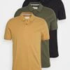 Pier One 3 PACK - Koszulka Polo - Camel/khaki/black -Sklep Z Odzieżą Męską 16db92ea73b9462093a7b59928d23834