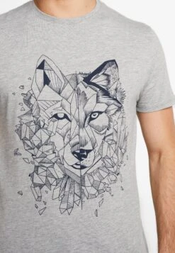 Pier One T-shirt Z Nadrukiem - Mottled Grey -Sklep Z Odzieżą Męską 19bac3e87c214150932db03a2c67e58e