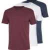 Pier One 3 PACK - T-shirt Basic - Mottled Bordeaux/white/blue 1 Pier One 3 PACK - T-shirt Basic - Mottled Bordeaux/white/blue -Sklep Z Odzieżą Męską 1a1b68220b7042e3b86fe00c310634af