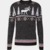 Pier One WINTERY CHRISTMAS JUMPER - Sweter - Black -Sklep Z Odzieżą Męską 1f29e5003384420ba463a74188a776d4