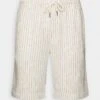 Pier One LINEN BLEND DRAWCORD SHORTS - Szorty - Off-white