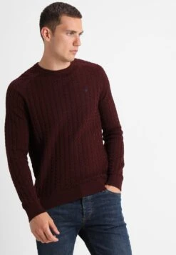 Pier One Sweter - Mottled Bordeaux