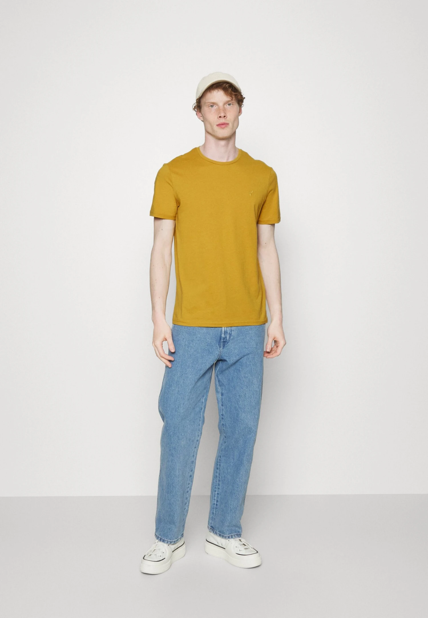 Pier One 5 PACK - T-shirt Basic - Mottled Dark Blue/yellow/orange 3 Pier One 5 PACK - T-shirt Basic - Mottled Dark Blue/yellow/orange