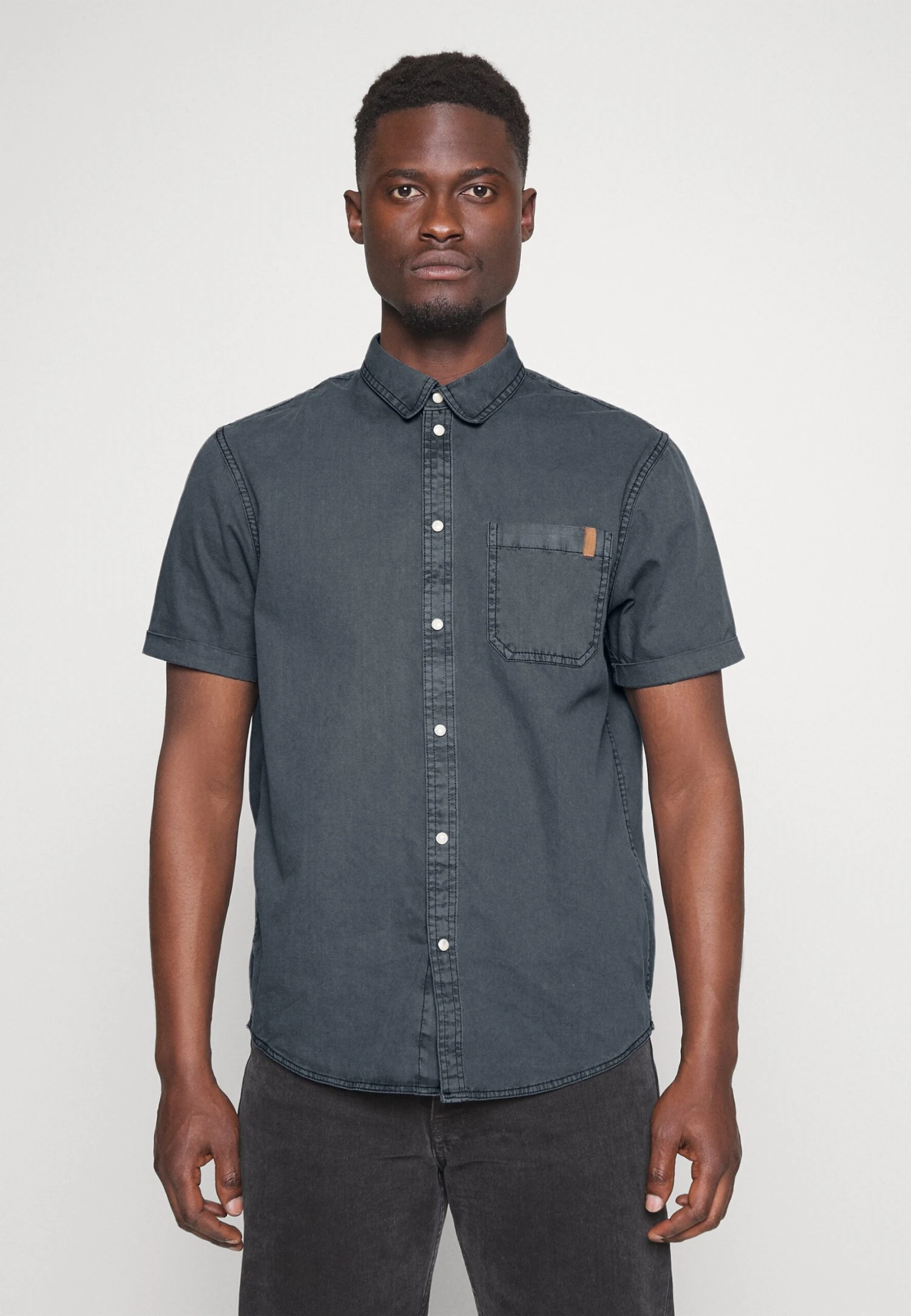 Pier One Koszula - Blue-grey 3 Pier One Koszula - Blue-grey