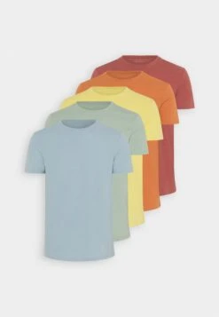 Pier One 5 PACK - T-shirt Basic - Light Blue/yellow/mint -Sklep Z Odzieżą Męską 2ce03fa7d81942e7b51f0e062eca18e4
