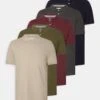 Pier One 5 PACK - Koszulka Polo - Bordeaux/olive/dark Grey -Sklep Z Odzieżą Męską 2dccb17fd9c548dba56d4284bed5110a