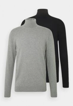 Pier One PM- BASIC TURTLENECK - Sweter - Black/mottled Light Grey 18 Pier One PM- BASIC TURTLENECK - Sweter - Black/mottled Light Grey -Sklep Z Odzieżą Męską 2df07891f3cf443da67ee4c7a11ee632