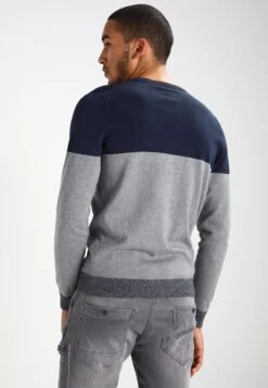 Pier One Sweter - Mottled Grey/dark Blue -Sklep Z Odzieżą Męską 412650e4b1ce4d44a008b33687670614