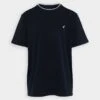 Pier One PIQUE EMBRO DETAIL - T-shirt Basic - Dark Blue -Sklep Z Odzieżą Męską 42011c2329114be1b7c169ea41330b3a