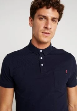 Pier One TRICOLORE TRIM POLO - Koszulka Polo - Dark Blue -Sklep Z Odzieżą Męską 47c7f0ab95604072a45d1fa23cdb87d5