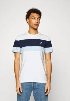 Pier One T-shirt Z Nadrukiem - White/blue