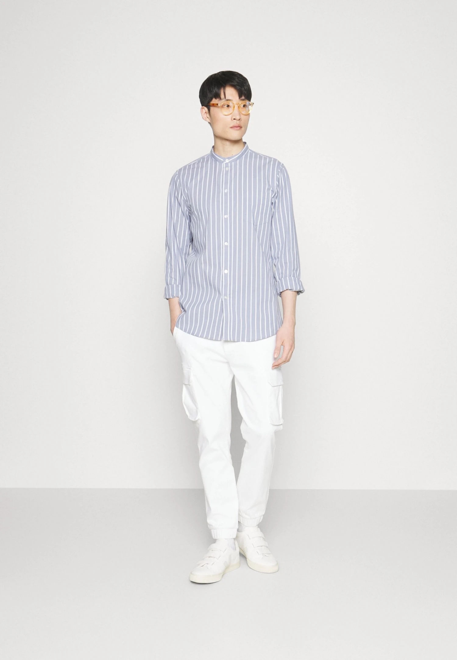 Pier One MUSCLE FIT STAND - Koszula - Blue 4 Pier One MUSCLE FIT STAND - Koszula - Blue - obrazek 2