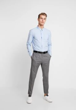 Pier One 2 PACK - Koszula Biznesowa - White/light Blue