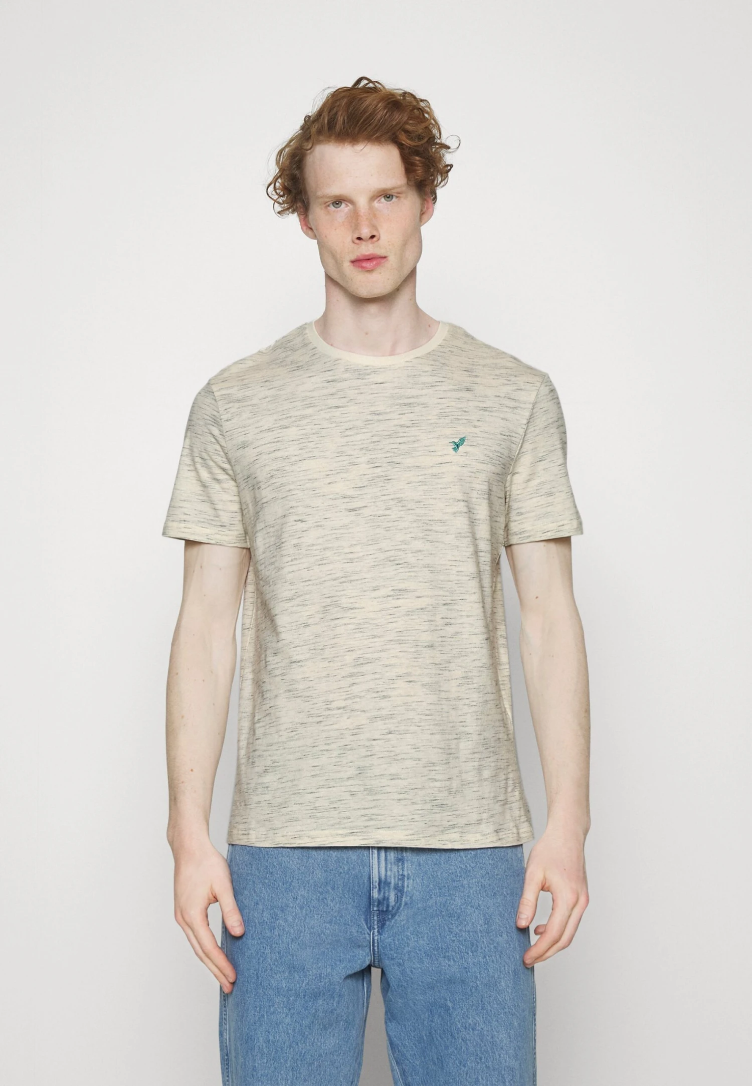 Pier One 5 PACK - T-shirt Basic - Mottled Dark Blue/yellow/orange 7 Pier One 5 PACK - T-shirt Basic - Mottled Dark Blue/yellow/orange - obrazek 5