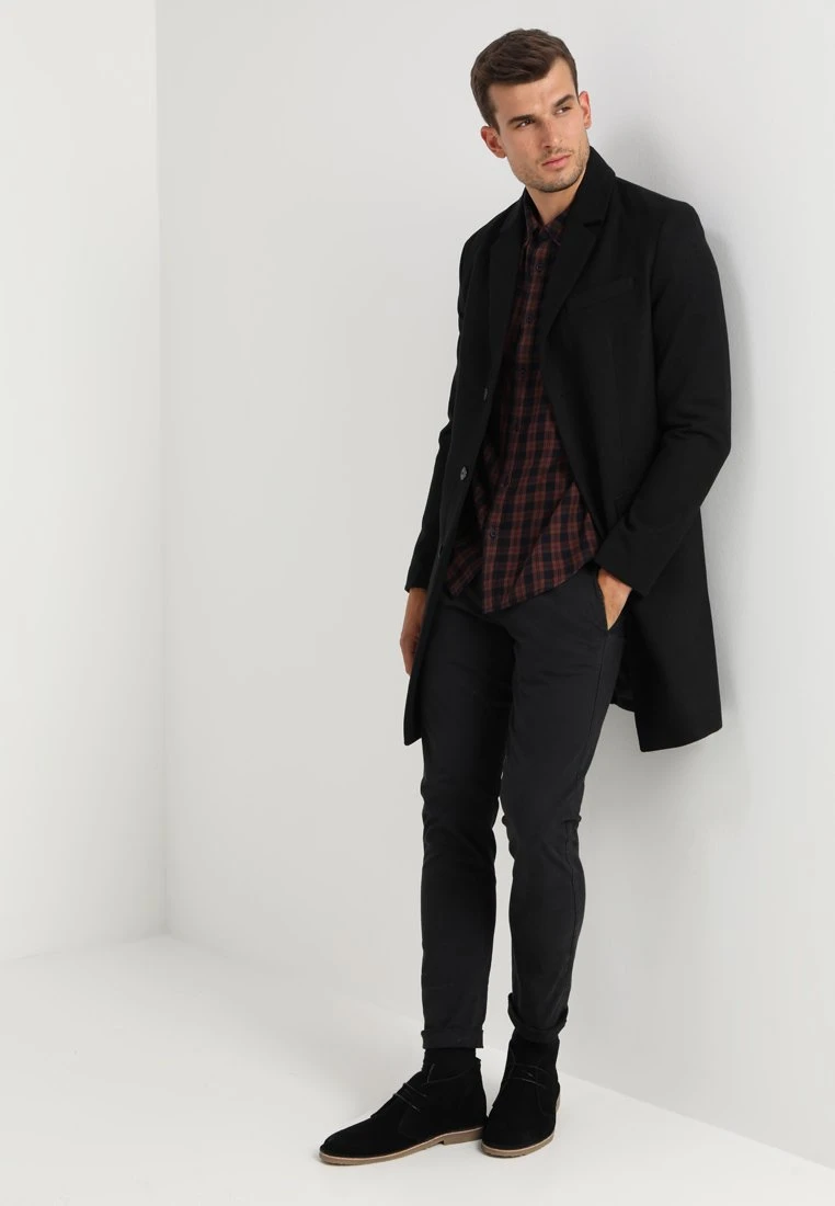 Pier One Klasyczny Płaszcz - Black 4 Pier One Klasyczny Płaszcz - Black - obrazek 2