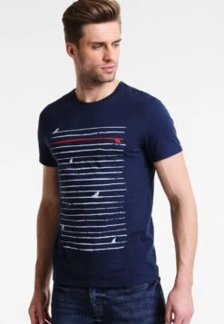 Pier One T-shirt Z Nadrukiem - Navy