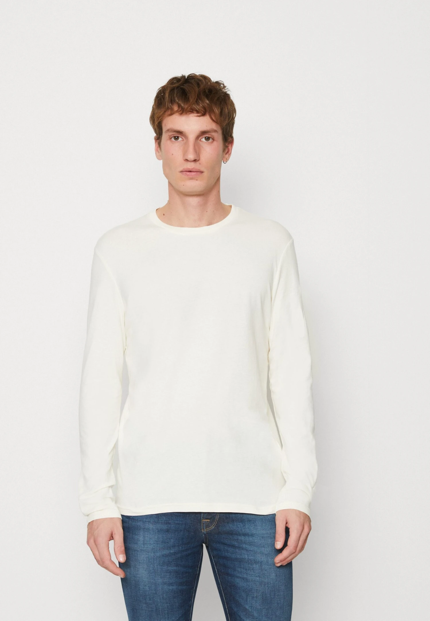 Pier One 3 PACK - Bluzka Z Długim Rękawem - Mottled Dark Blue/light Brown/off-white 4 Pier One 3 PACK - Bluzka Z Długim Rękawem - Mottled Dark Blue/light Brown/off-white - obrazek 2