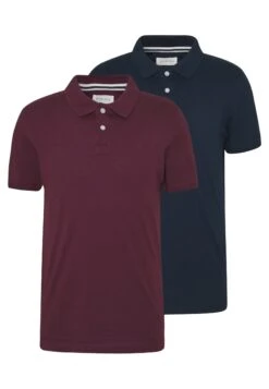 Pier One 2 PACK - Koszulka Polo - Dark Blue/bordeaux -Sklep Z Odzieżą Męską 776db89a31b246aa84d9aeff2a53f14d