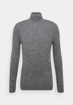 Pier One MUSCLE FIT TURTLE - Sweter - Mottled Grey -Sklep Z Odzieżą Męską 788d9d9a00b14ae9bdb868be9d8f970c