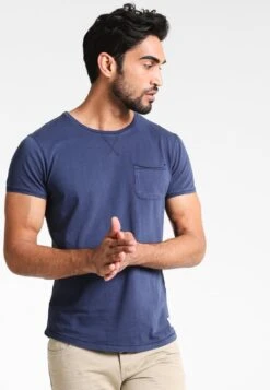 Pier One GARMENT TEE - T-shirt Basic - Navy
