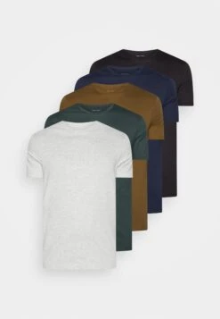Pier One UNISEX 5 Pack - T-shirt Basic - Black /dark Blue/dark Green -Sklep Z Odzieżą Męską 8476a676b3d442a4819cc5177b9930ad