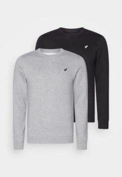 Pier One Bluza - Black/mottled Grey