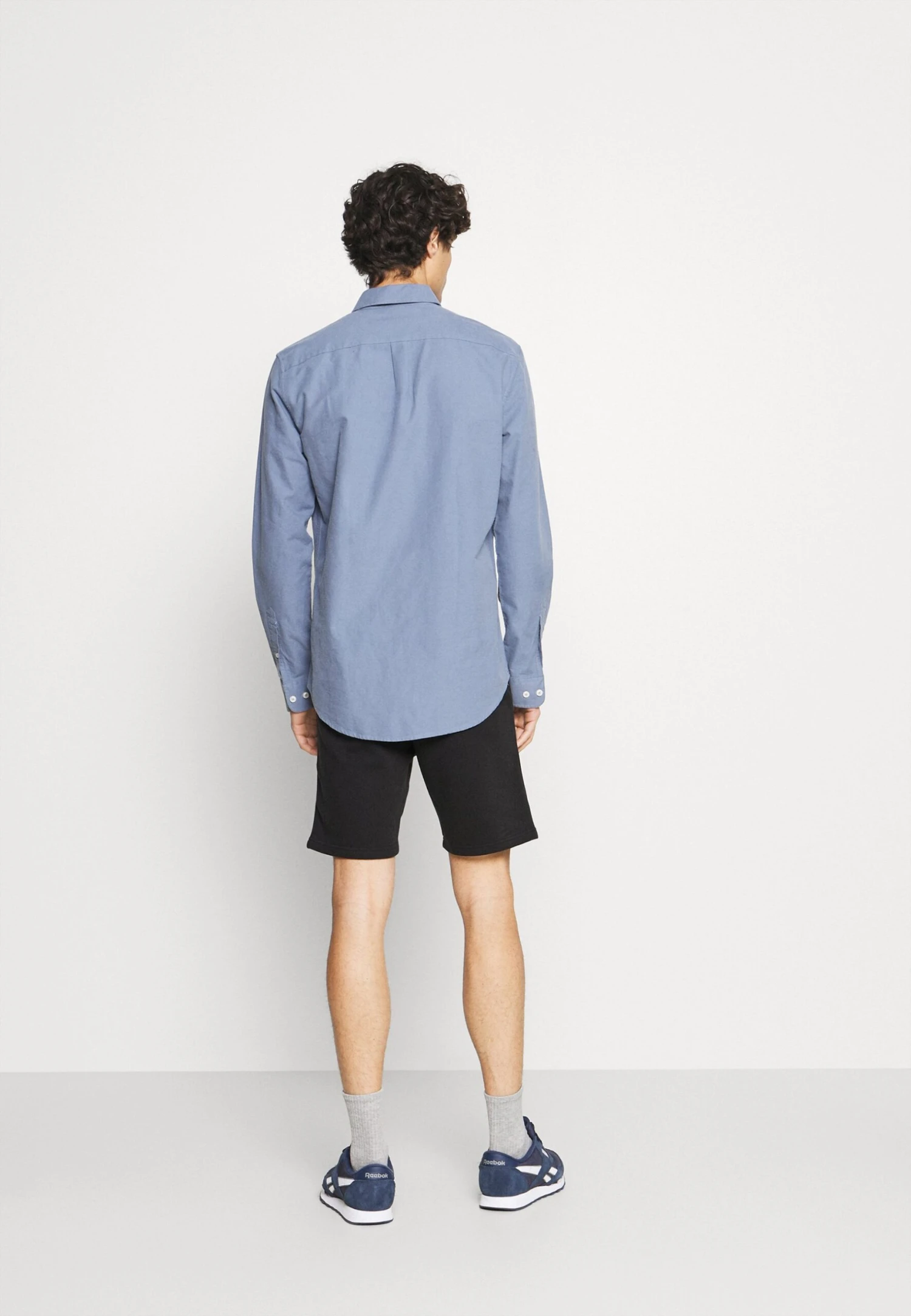 Pier One 3 PACK - Szorty - Black/mottled Light Grey/dark Blue 5 Pier One 3 PACK - Szorty - Black/mottled Light Grey/dark Blue - obrazek 3