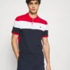 Pier One Koszulka Polo - Red/white/dark Blue