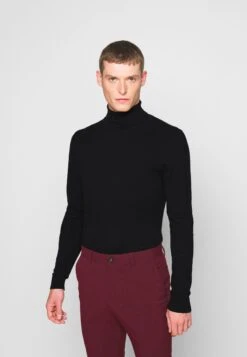 Pier One PM- BASIC TURTLENECK - Sweter - Black/dark Green -Sklep Z Odzieżą Męską 8d1cf4e641a047e7ab1571a7c1304810