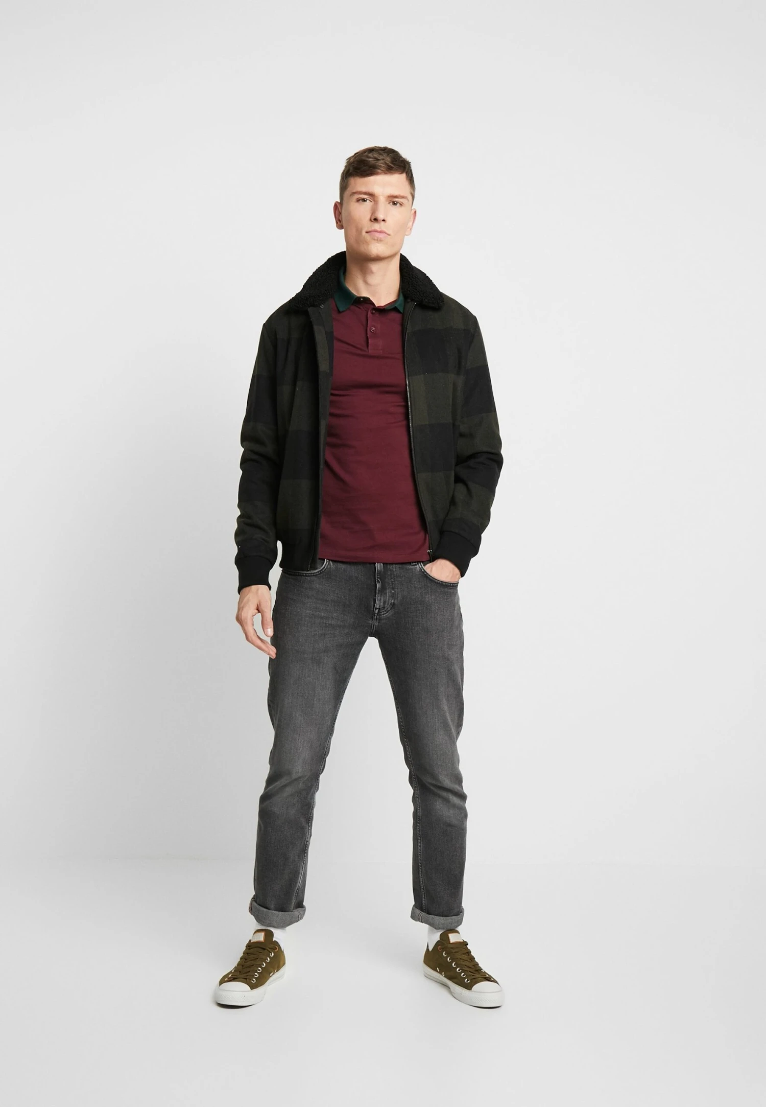 Pier One MUSCLE FIT - Koszulka Polo - Bordeaux 4 Pier One MUSCLE FIT - Koszulka Polo - Bordeaux - obrazek 2