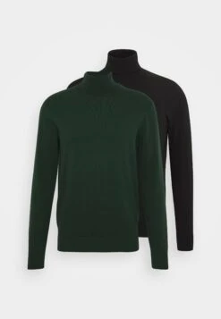 Pier One PM- BASIC TURTLENECK - Sweter - Black/dark Green -Sklep Z Odzieżą Męską 903218958e2e432c9ae54008d290ccf6
