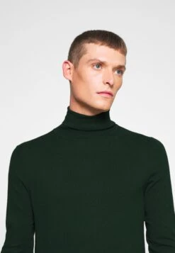 Pier One PM- BASIC TURTLENECK - Sweter - Black/dark Green -Sklep Z Odzieżą Męską 9683134039974a7592782861d6f7eb6f