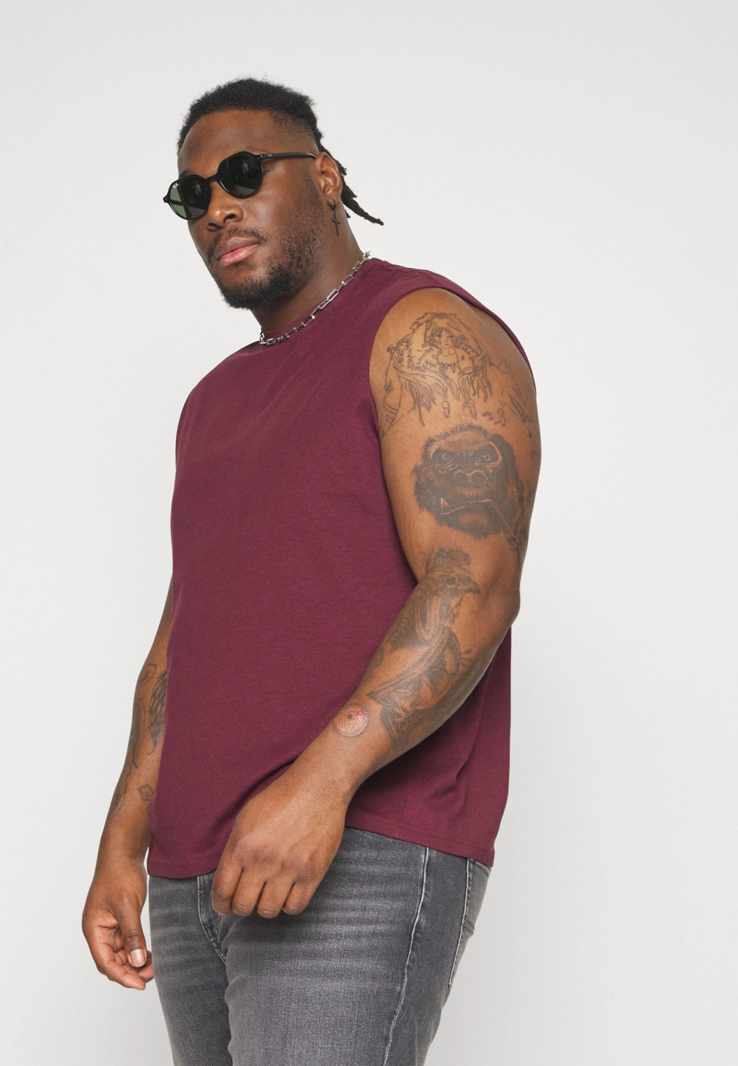 Pier One 2 PACK - Top - Black/bordeaux 7 Pier One 2 PACK - Top - Black/bordeaux - obrazek 5