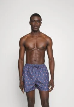 Pier One Szorty Kąpielowe - Dark Blue/multi-coloured