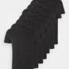 Pier One 7 PACK - T-shirt Basic - Black -Sklep Z Odzieżą Męską 9d043fa87e4c481f853c6645808423c9