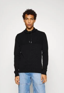 Pier One STRUCTURE BLOCK HIGH COLLAR - Kardigan - Black