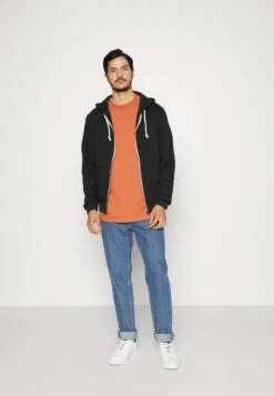 Pier One 2 PACK - Bluza Rozpinana - Black/mottled Light Grey