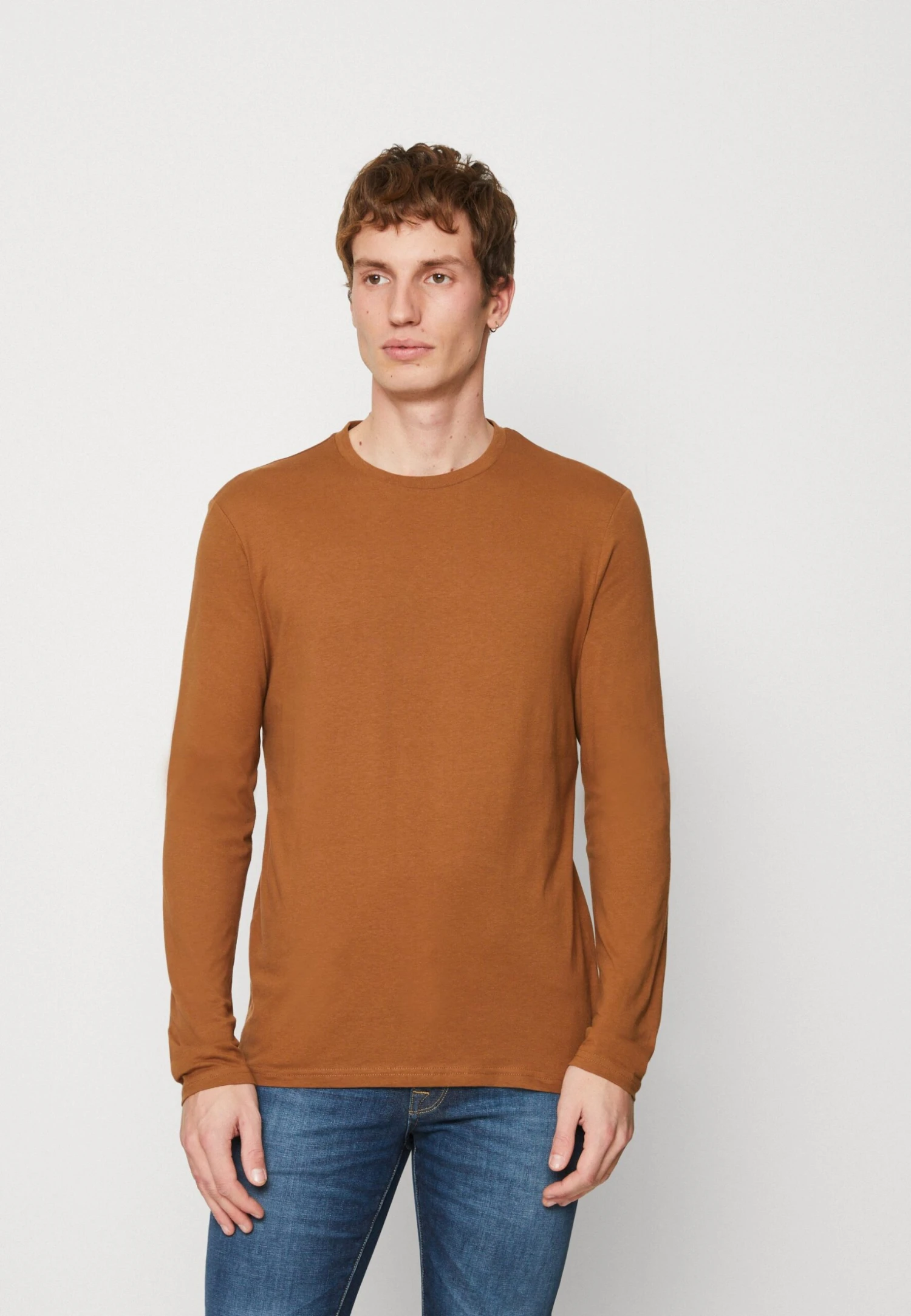 Pier One 3 PACK - Bluzka Z Długim Rękawem - Mottled Dark Blue/light Brown/off-white 6 Pier One 3 PACK - Bluzka Z Długim Rękawem - Mottled Dark Blue/light Brown/off-white - obrazek 4