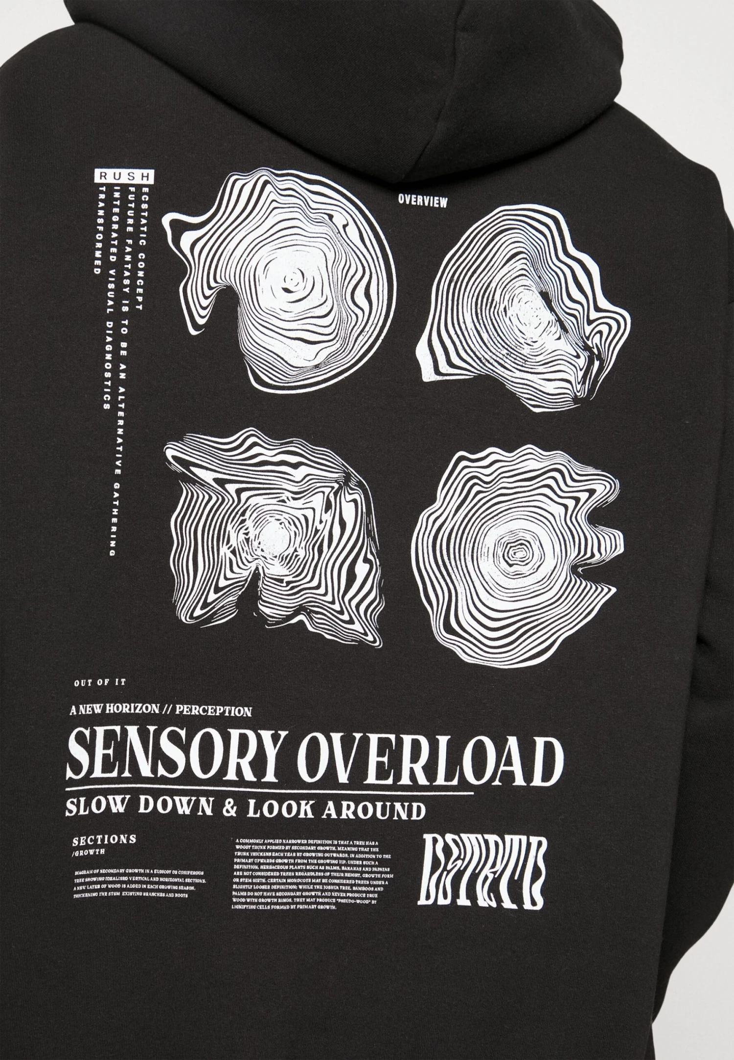 Pier One WOOD HOODIE - Bluza Z Kapturem - Black 8 Pier One WOOD HOODIE - Bluza Z Kapturem - Black - obrazek 6