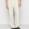 Pier One DRAWCORD TROUSERS - Spodnie Materiałowe - Off-white
