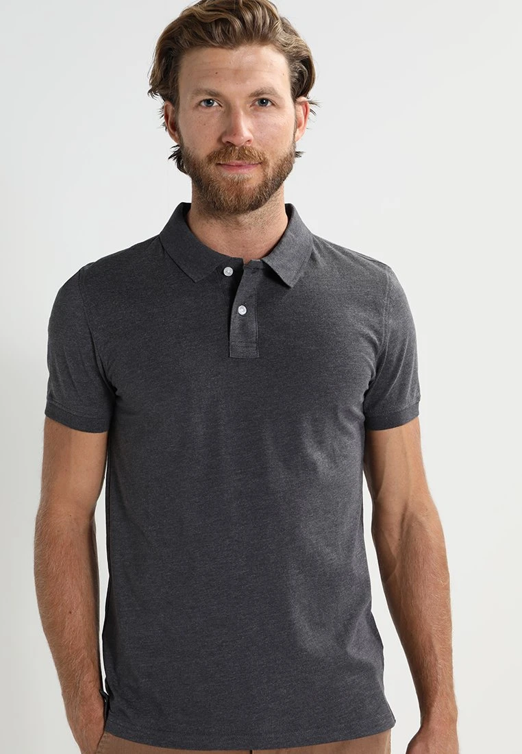 Pier One Koszulka Polo - Dark Grey Melange 3 Pier One Koszulka Polo - Dark Grey Melange