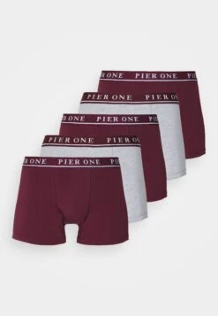 Pier One 5 PACK - Panty - Bordeaux/mottled Grey
